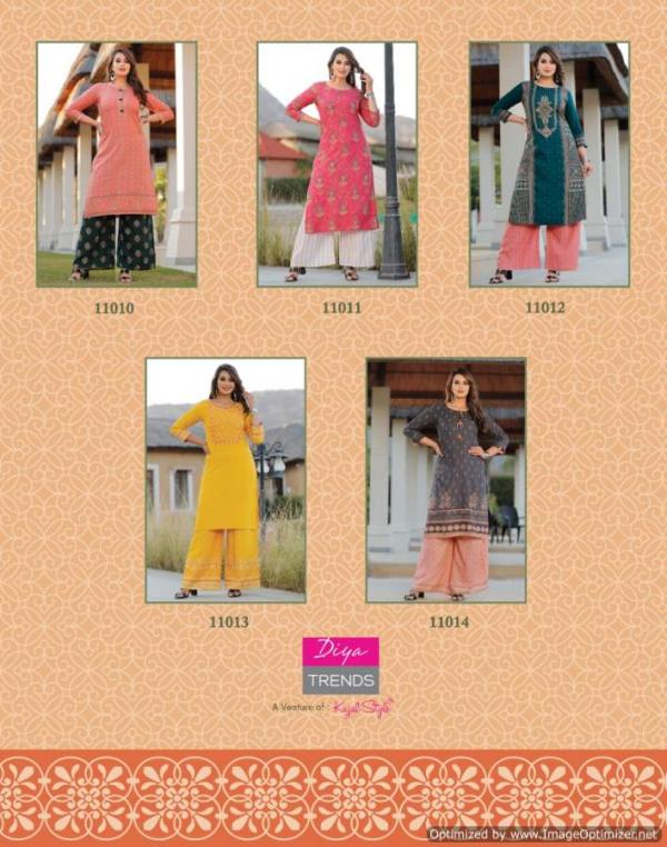 Diya Biba's 11 Beautiful Rayon Kurti With Plazzo 